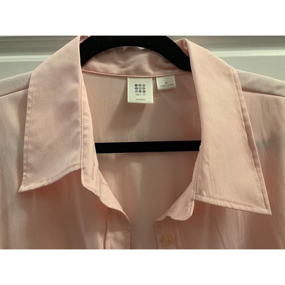 Apt. 9 Pink button front stretch blouse - Picture 4 of 5